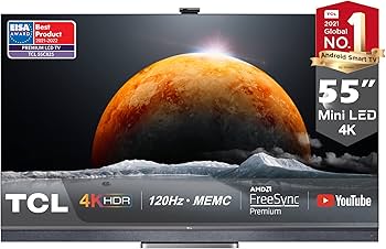 TCL55型 TCL 55 inch 4K Ultra HD Certified Android Mini LED TV - 55C825